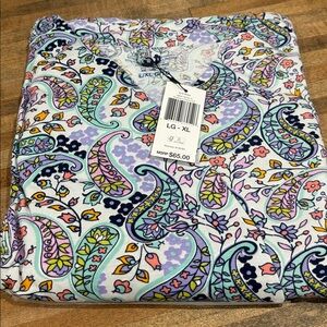 Vera Bradley ~ Magdalena Paisley Print ~ Knit Robe ~ Brand New ~ Size L/XL